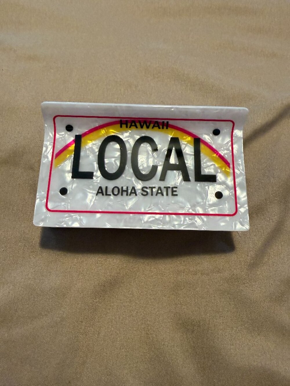 Funny Local Hawaii License Plate Claw Clip Hair Accessory